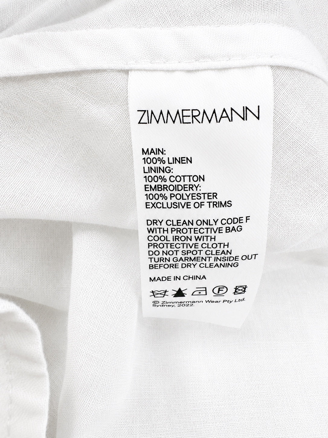 Zimmermann Zimmermann Vacay Lace Mini Dress White Linen Cutout Broderie Anglaise NWT AU 2 - Vestir